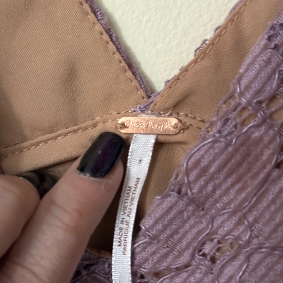 Free People Dangerous Love Lace Mini Dress, color Lilac Purple, size 6 - Picture 10 of 13